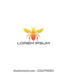 Bee Logo can be used for company, icon, and others. queen bee logo design. abstract Bee icon Logo design. minimal hipster bee bumblebee logo icon vector in trendy simple linear line outline style. 