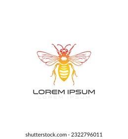 El logotipo de abejas se puede utilizar para la compañía, el icono y otros. diseño del logo de la abeja reina. diseño del logotipo del icono de abeja abstracto. vector de icono del logotipo del abejorro de abeja hipster en el estilo de línea lineal de moda. 