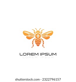 Bee Logo can be used for company, icon, and others. queen bee logo design. abstract Bee icon Logo design. bee logo design vector and business icon.