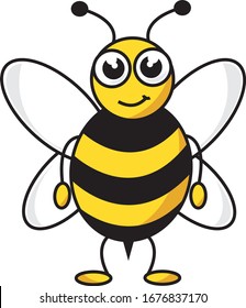 Bee Logo Clipart Honey Fly Stock Vector (Royalty Free) 1676837170 ...