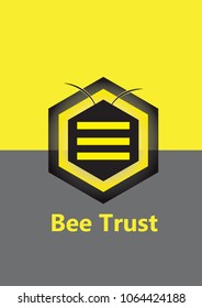 Bee logo, a combination of yellow and black to make bee logo. Logo looks more vibrant with that color.