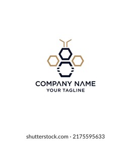 bee logo concept vector illustration isolated background