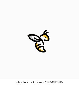 Bee logo concepts minimalis simply