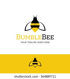 bee logo for creative business, organization or website