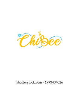 bee logo design with combination of chibee name, very pretty and simple logo, perfect for clothing shop, honey business, etc.