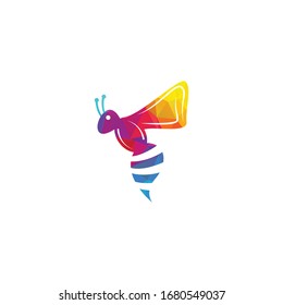 Bienenlogo-Design, Bienenlogo, Konzept für Honigverpackungen. Bienenlogo-Vorlage Vektorillustration Symbol-Illustrationsdesign.