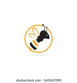 Bee Logo design. bee logo Concept for honey package design.	