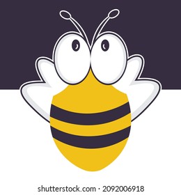 Bienenlogo-Design, Bienenlogo, Konzept für Honigverpackungen. Bienenlogo Vorlage Vektorsymbol-Design.	