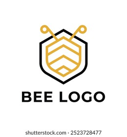 bee logo design concept idea, honeycomb logo design vector template