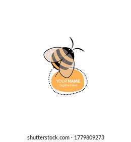 Bee logo design is cute and cute