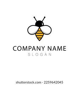 Bee logo design. Honey bee logo and emblem vector. Elegant logo for different companies.