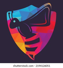 Bee Logo design for honey package. Bee Logo Template vector icon illustration design.
