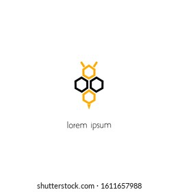 bee logo design, bee icon vector with a simple concept.