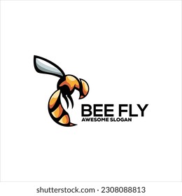 ilustración de diseño de logotipo de abeja ilustración abstracta