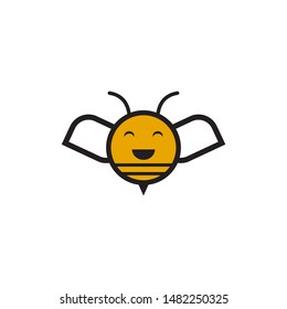 Bee logo design inspiration vector icon