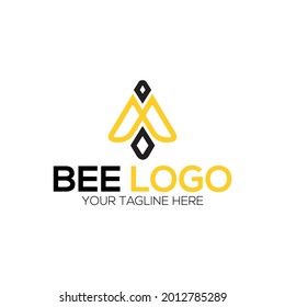 Bienenlogo-Design. Modernes Bienenlogo-Design.