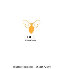 bee logo design set vector set colorful bee logo design