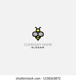 Bee logo design template