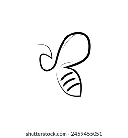bee logo design bee logo template
