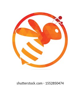  Bee logo design template, honey logo design
