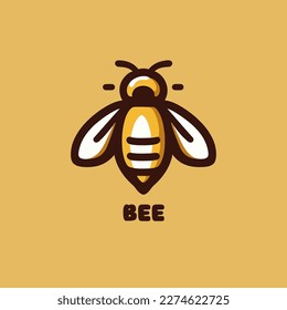 Bee logo design template. Honeybee vector icon. Bee logo. Travel Outdoor Logo