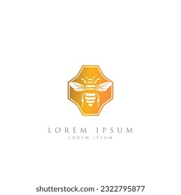 Bee logo design template, Hornet bee mascot esport logo design, Angry bee esport mascot logo design.Nature's sweet taste. most reliable honey bee-sweet product.honey Bee badge, vintage sign logo desig