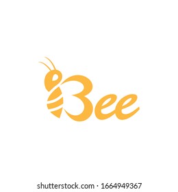 Bee logo design template. Bee icon design inspiration. Bee Symbol Vector.