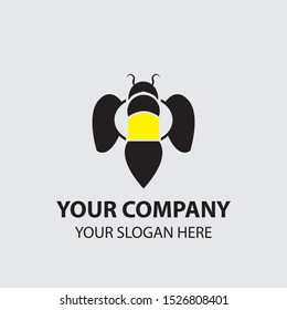 Bee Logo Design Template Inspiration - Vector