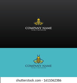 bee logo design template with modern and contemporary style using illustration EPS 10.
