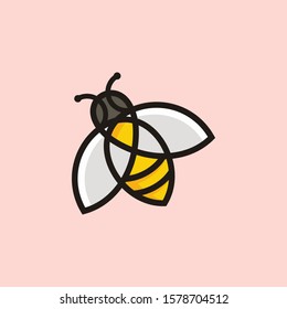 Bee Logo Design Template Vector illustration