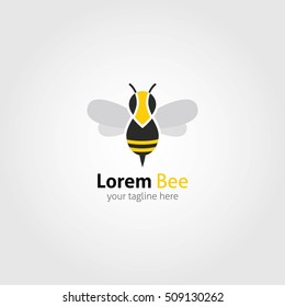 Bee Logo design template. vector illustration