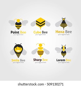 Bee Logo design template. vector illustration