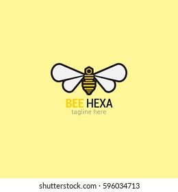 Bee Logo Design Template. Vector Illustration