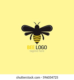 Bee Logo Design Template. Vector Illustration