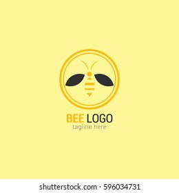 Bee Logo Design Template. Vector Illustration