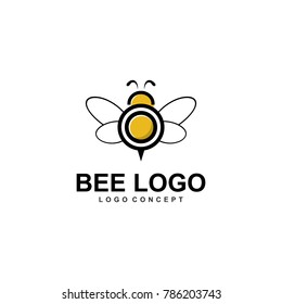 Bee Logo Design Vector