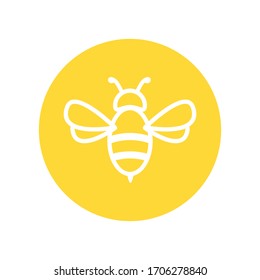 Bee logo design. Bee vector. bee cartoon character design. Bee doodle logo.