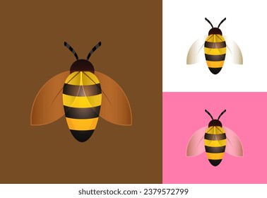 Design-Vektorgrafik für Bienenlogo Bildzeichen für Pro Vector
