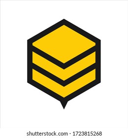 Vector de diseño del logo de abeja. Símbolo abstracto de abeja de miel. Icono de vector de insecto volante de contorno