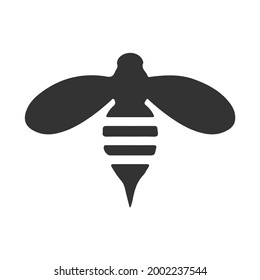 Design-Vektorgrafik des Bienenlogos. Abstraktes Symbol für Honigbienen.