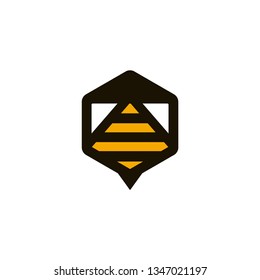 Bee Logo Design Vector illustration logo graphic