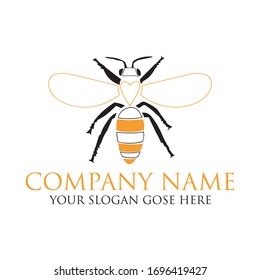 Bee logo design vector illustration