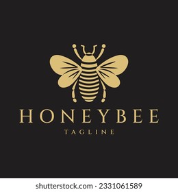 Bee logo design vector illustration