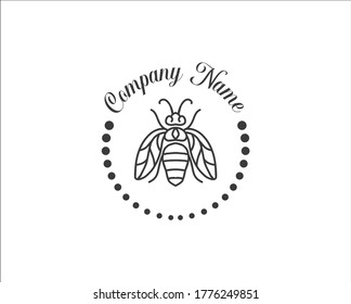 Bee Logo Design Vector Isolated Hand Stock Vector (Royalty Free ...