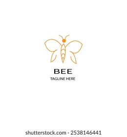 bee logo design vector set