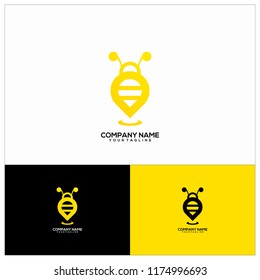 Bee Logo design vector template