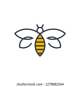 Bee Logo design vector template style