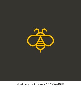 Bee Logo Design Vector Template