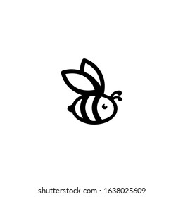 bee logo design vector template 