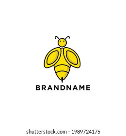 Bee logo design vector template